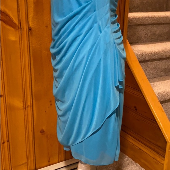 One shoulder Malibu blue dress - Picture 7 of 10